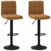 Image de vidaXL Tabouret de bar 2 pcs. velours brun