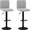 Image de vidaXL Tabouret de bar 2 pcs velours gris clair