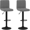Image de vidaXL Tabouret de bar 2 pcs. Velours gris foncé