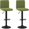 Image de vidaXL Tabouret de bar 2 pcs. velours vert clair