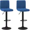Image de vidaXL Tabouret de bar 2 pcs. Velours bleu
