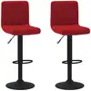 Image de vidaXL Tabouret de bar 2 pcs. Velours rouge vin