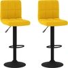 Image de vidaXL Tabouret de bar 2 pcs jaune moutarde velours