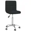 Image de vidaXL Chaise de bureau pivotante Noir Tissu
