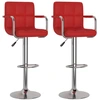 Image de vidaXL Tabouret de bar 2 pcs. Simili cuir rouge vin