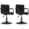 Image de vidaXL Chaise de salle à manger 2 pcs. Pivotantes Noir Velours