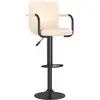 Image de vidaXL Tabouret de bar Crème Tissu