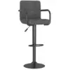 Image de vidaXL Tabouret de bar gris foncé velours
