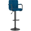 Image de vidaXL Tabouret de bar en velours bleu