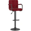 Image de vidaXL Tabouret de bar rouge vin velours