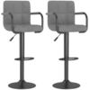 Image de vidaXL Tabouret de bar 2 pcs velours gris clair