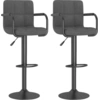 Image de vidaXL Tabouret de bar 2 pcs. Velours gris foncé