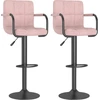 Image de vidaXL Tabouret de bar 2 pcs velours rose