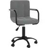 Image de vidaXL Chaise de bureau pivotante gris foncé velours