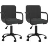 Image de vidaXL Chaise de salle à manger 2 pcs. Pivotantes Noir Velours