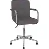 Image de vidaXL Chaise de bureau Tissu taupe pivotant
