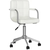Image de vidaXL Chaise de bureau Pivotante Blanc Similicuir