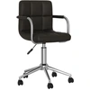 Image de vidaXL Chaise de bureau pivotante noir similicuir