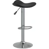 Image de vidaXL Tabouret de bar noir Acier chromé et similicuir