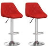 Image de vidaXL Tabouret de bar 2 pcs. Simili cuir rouge vin