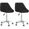 Image de vidaXL Chaise de salle à manger 2 pcs. Pivotantes Noir Similicuir