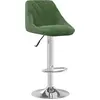 Image de vidaXL Tabouret de bar vert foncé velours
