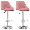 Image de vidaXL Tabouret de bar 2 pcs velours rose