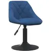 Image de vidaXL Tabouret de bar en velours bleu