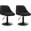 Image de vidaXL Chaise de salle à manger 2 pcs. Pivotantes Noir Velours