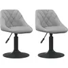 Image de vidaXL Chaise de salle à manger 2 pcs. Pivotantes Gris clair Velours