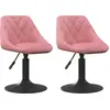 Image de vidaXL Chaise de salle à manger 2 pcs. Pivotant Rose Velours