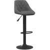 Image de vidaXL Tabouret de bar gris foncé velours