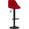 Image de vidaXL Tabouret de bar rouge vin velours