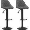 Image de vidaXL Tabouret de bar 2 pcs. Velours gris foncé