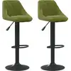 Image de vidaXL Tabouret de bar 2 pcs. velours vert clair