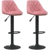 Image de vidaXL Tabouret de bar 2 pcs velours rose