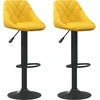 Image de vidaXL Tabouret de bar 2 pcs jaune moutarde velours