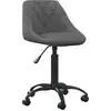 Image de vidaXL Chaise de salle à manger gris foncé velours