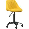 Image de vidaXL Chaise de salle à manger jaune moutarde velours
