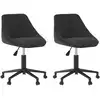 Image de vidaXL Chaise de salle à manger 2 pcs. Pivotantes Noir Velours