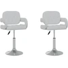 Image de vidaXL Chaise de salle à manger 2 pcs. Pivotantes Blanc Similicuir