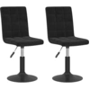 Image de vidaXL Chaise de salle à manger 2 pcs. Pivotantes Noir Velours