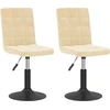 Image de vidaXL Chaise de salle à manger 2 pcs. Pivotantes Crème Velours