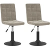 Image de vidaXL Chaise de salle à manger 2 pcs. Pivotantes Gris clair Velours