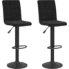 Image de vidaXL Tabouret de bar 2 pcs. noir velours