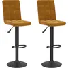 Image de vidaXL Tabouret de bar 2 pcs. velours brun