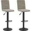 Image de vidaXL Tabouret de bar 2 pcs velours gris clair