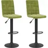 Image de vidaXL Tabouret de bar 2 pcs. velours vert clair