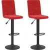 Image de vidaXL Tabouret de bar 2 pcs. Velours rouge vin