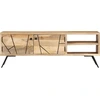 Image de vidaXL Armoire TV 110x30x40 cm bois massif de manguier